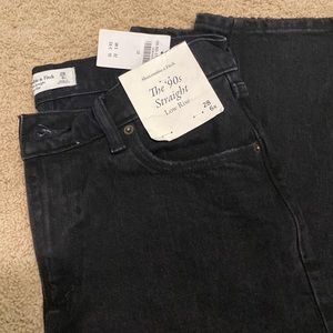 abercrombie 90s straight low rise size 28/6 regular